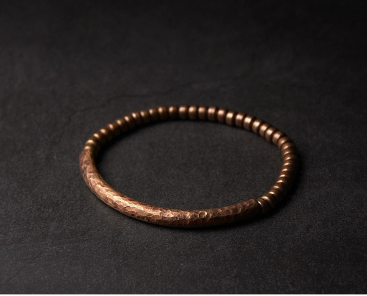 Handmade Hammered Pure Copper Bracelet Unisex Jewellery