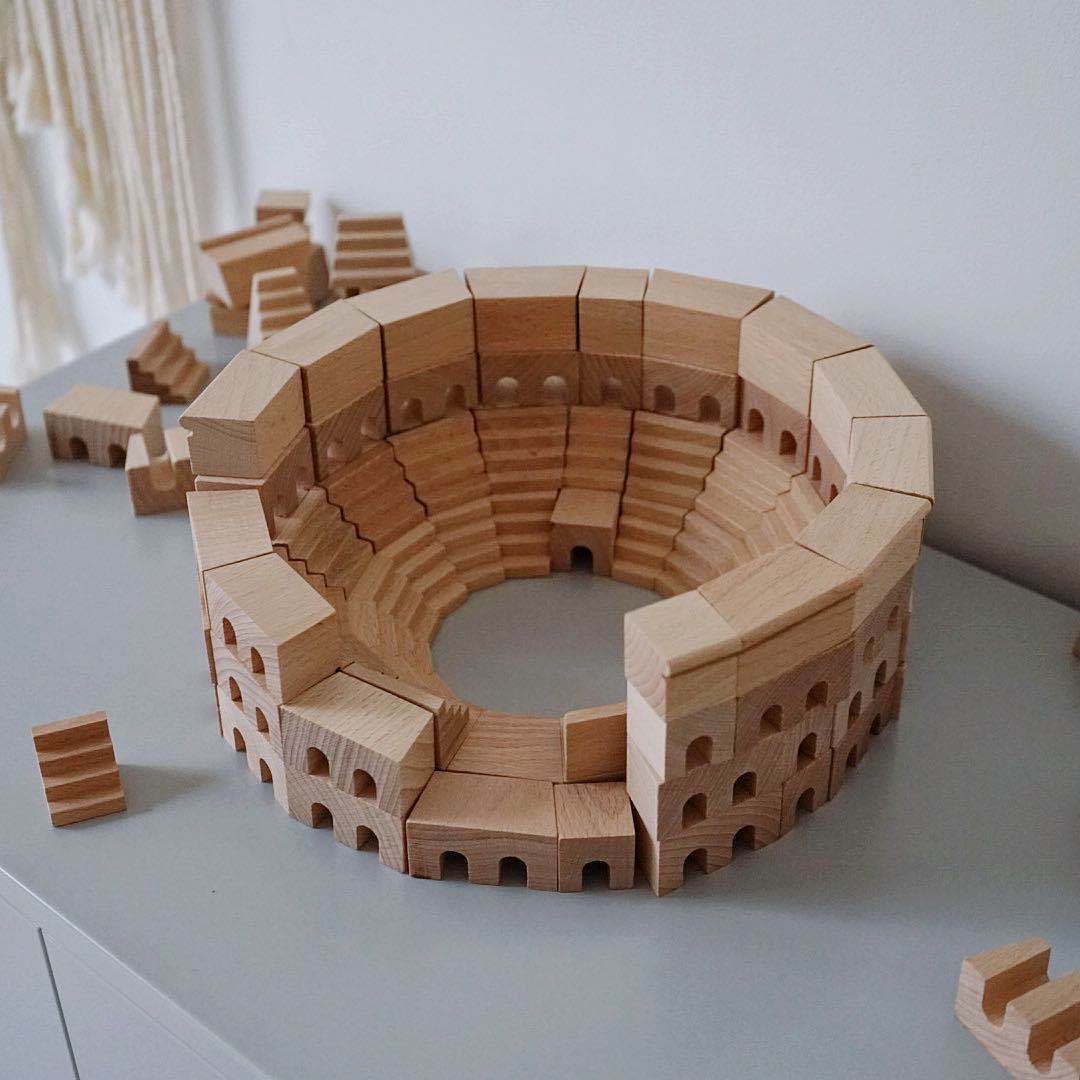 Arabian Nights & Colosseum Days - Sets of Wooden Building Blocks Toys