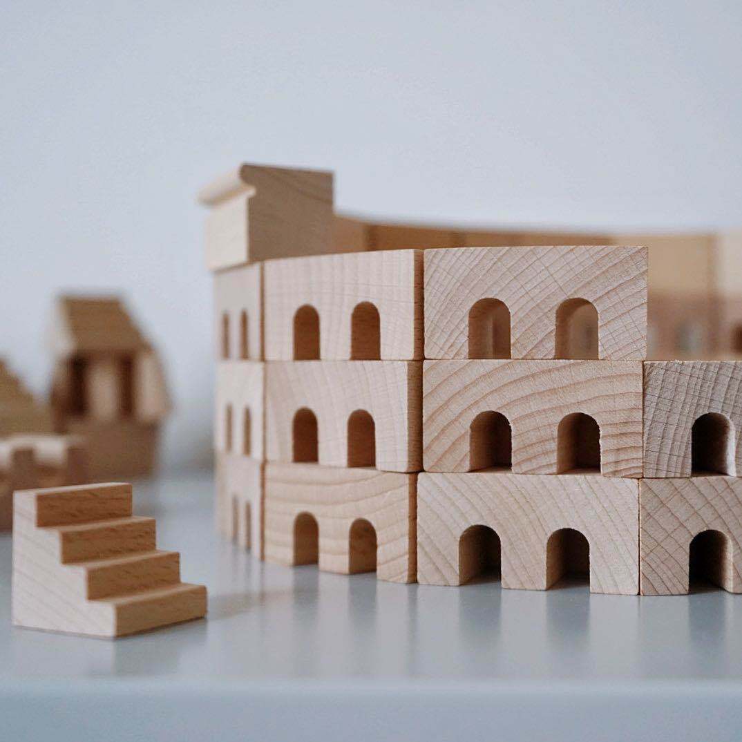 Arabian Nights & Colosseum Days - Sets of Wooden Building Blocks Toys