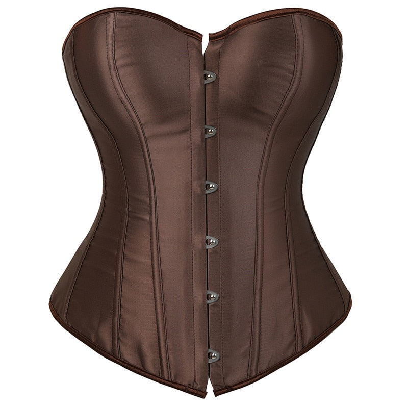 Jewel Tones Satin Lace Up Boned Corsets Ten Colours