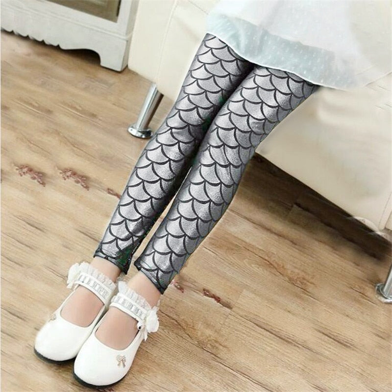 Girls Mermaid Leggings or Boys Dragon Scale Pants