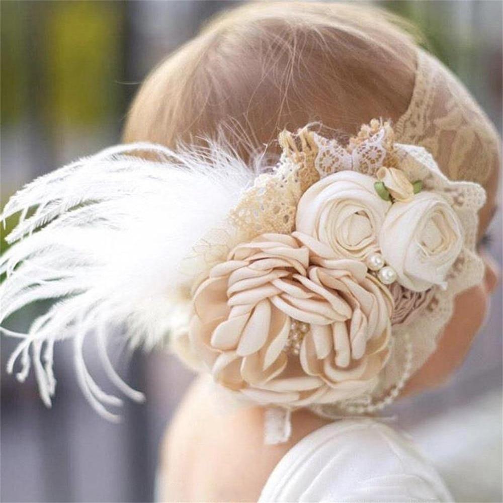 Vintage Flower Headband Baby Girls Headwraps - Woodland Gatherer