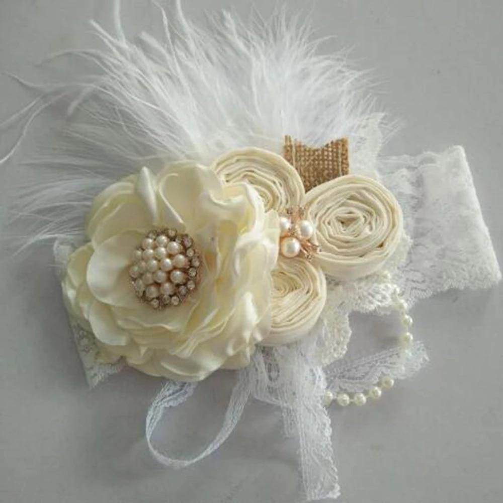 Vintage Flower Headband Baby Girls Headwraps - Woodland Gatherer