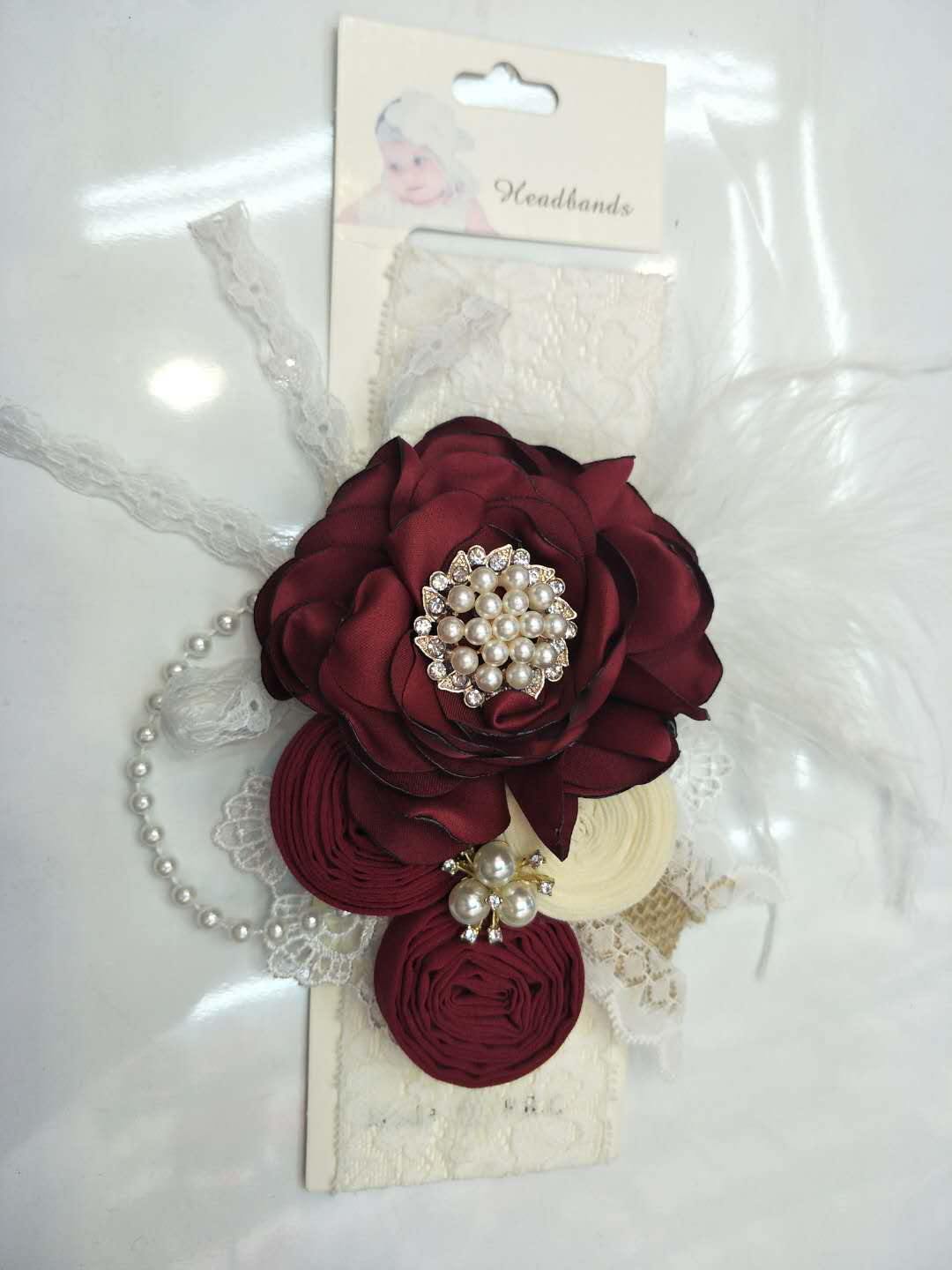 Vintage Flower Headband Baby Girls Headwraps - Woodland Gatherer