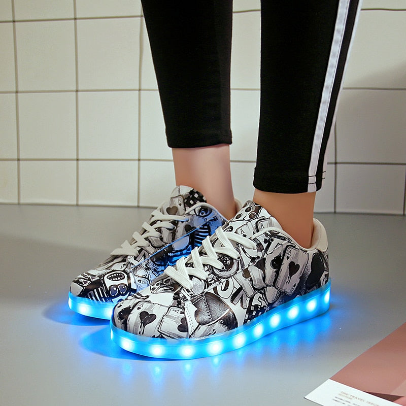 Not Very Sneaky Sneakers LED Shoes Light Up Unisex Shoes