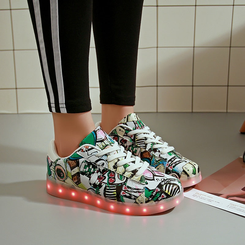 Not Very Sneaky Sneakers LED Shoes Light Up Unisex Shoes