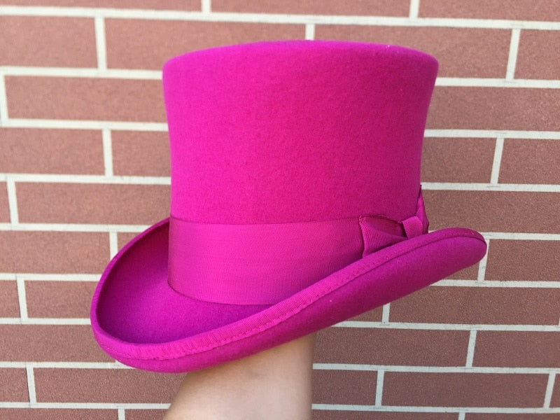Hot Pink Tall Top Hat