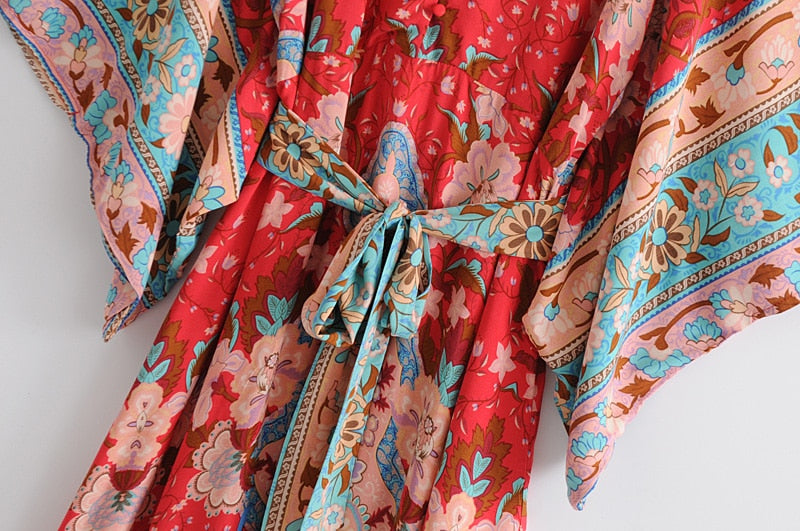 Boho Maxi Kimono Dress