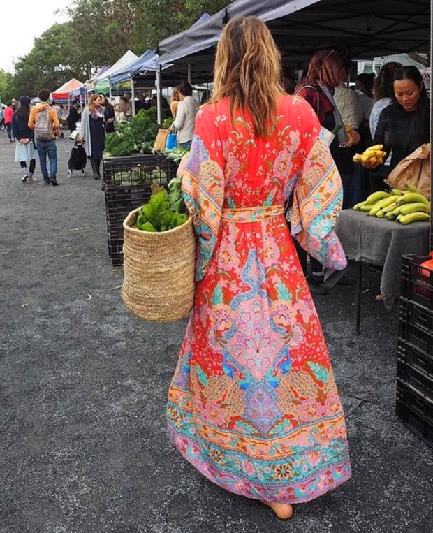 Boho Maxi Kimono Dress