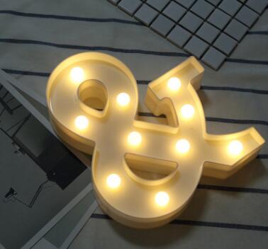 Red Circus Letters LED Light 26 Letters & 10 Numbers & Hearts