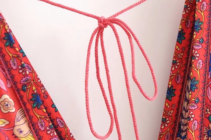 Peacock Print Summer Boho Dress Three Colours