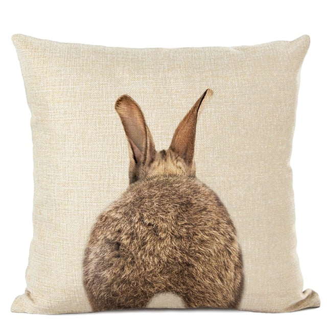 Cute Baby Animals Linen Cushion Covers