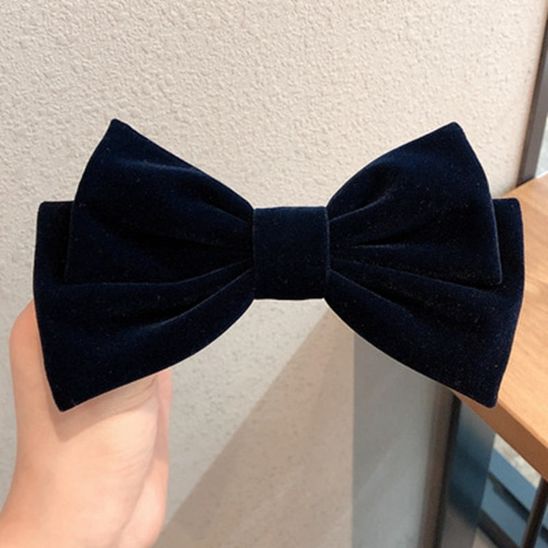 Big Velvet Bow Hairpin