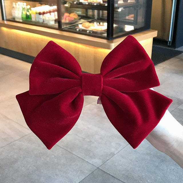 Big Velvet Bow Hairpin