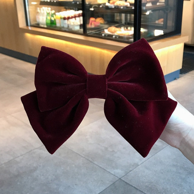 Big Velvet Bow Hairpin