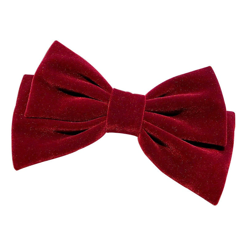 Big Velvet Bow Hairpin