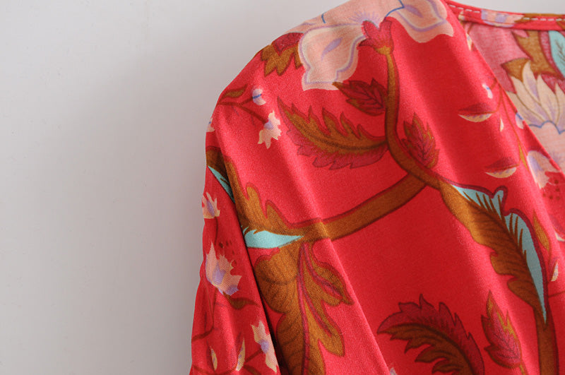 Boho Maxi Kimono Dress
