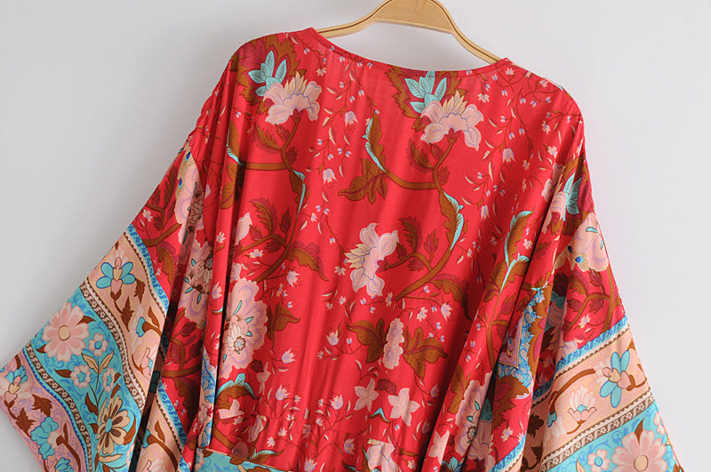 Boho Maxi Kimono Dress