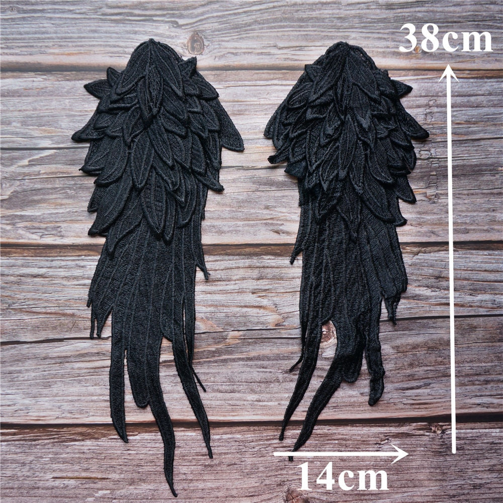 All the Colours Embroidery Appliqué Angel Wings