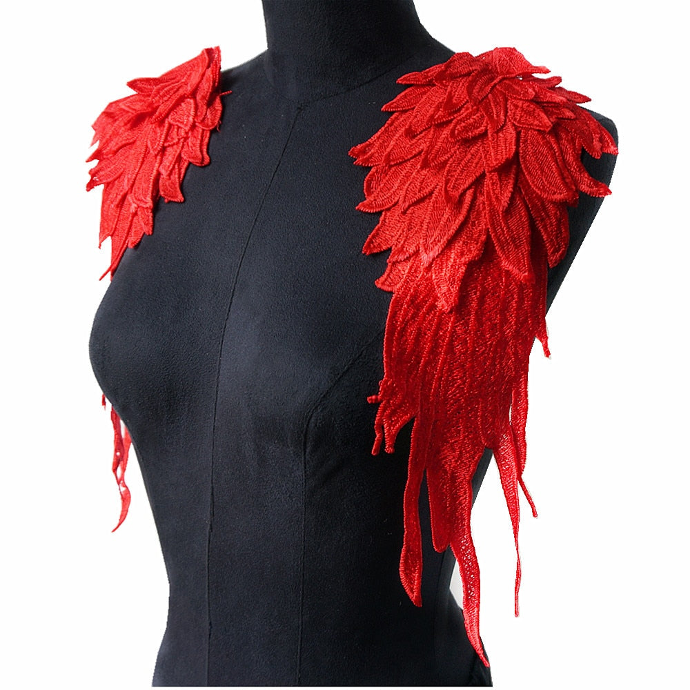 All the Colours Embroidery Appliqué Angel Wings