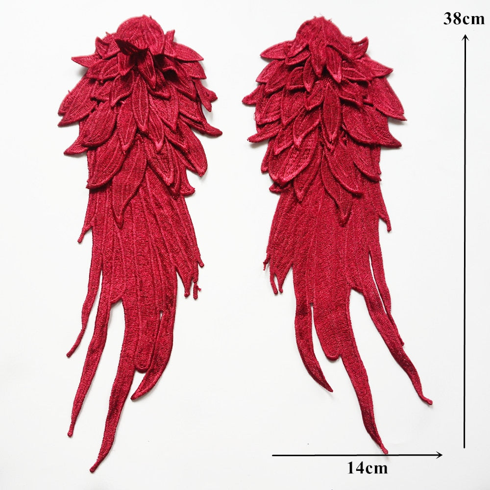 All the Colours Embroidery Appliqué Angel Wings