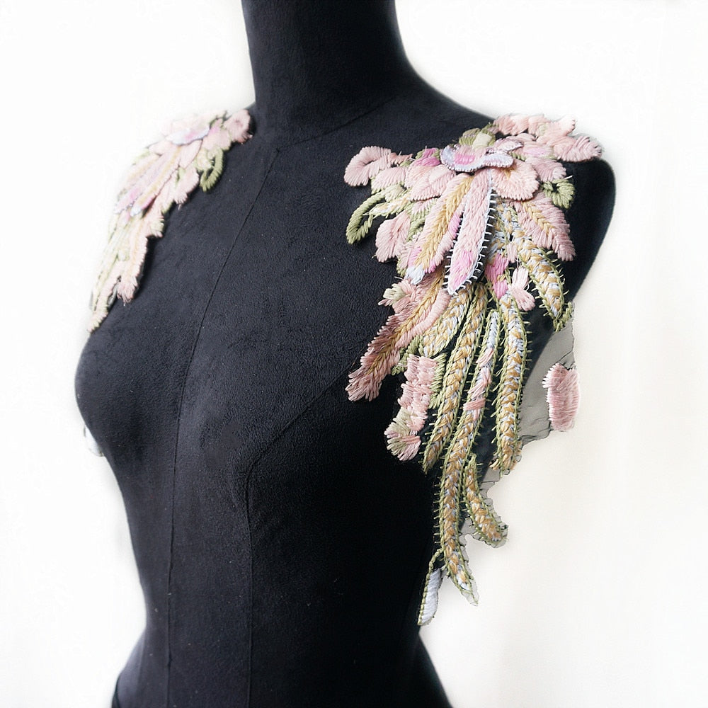 All the Colours Embroidery Appliqué Angel Wings