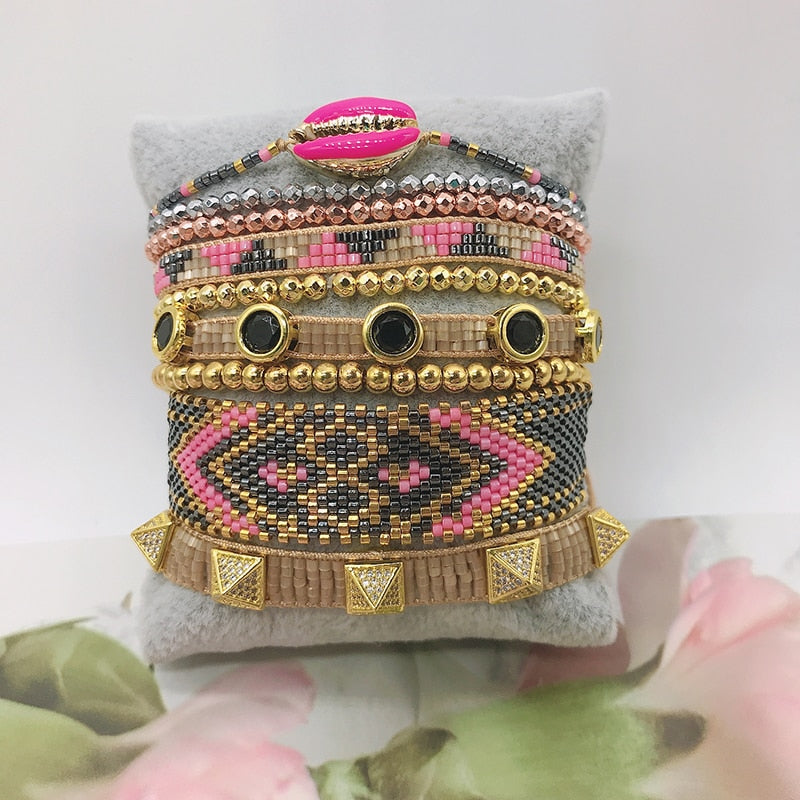Handmade Glass Seed Bead Wristbands