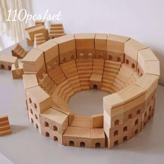 Arabian Nights & Colosseum Days - Sets of Wooden Building Blocks Toys