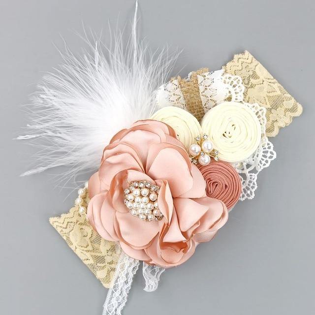 Vintage Flower Headband Baby Girls Headwraps - Woodland Gatherer