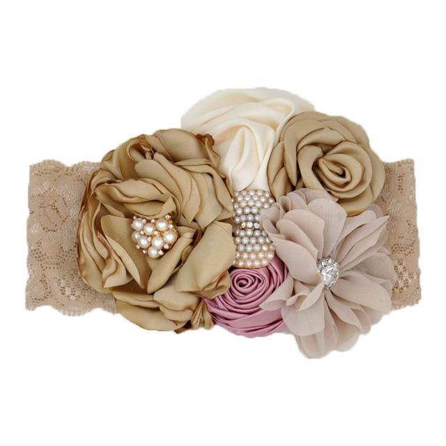 Vintage Flower Headband Baby Girls Headwraps - Woodland Gatherer