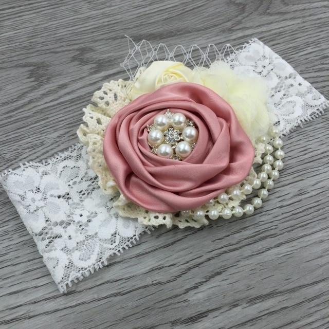 Vintage Flower Headband Baby Girls Headwraps - Woodland Gatherer