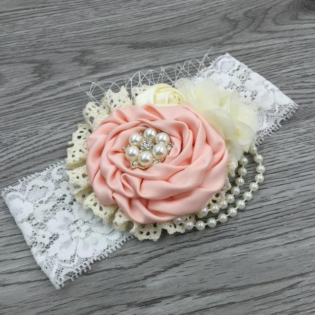 Vintage Flower Headband Baby Girls Headwraps - Woodland Gatherer