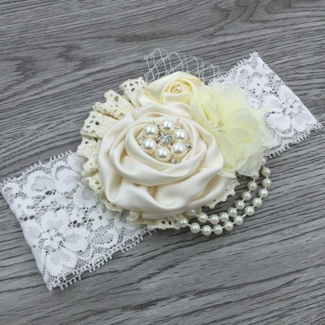 Vintage Flower Headband Baby Girls Headwraps - Woodland Gatherer