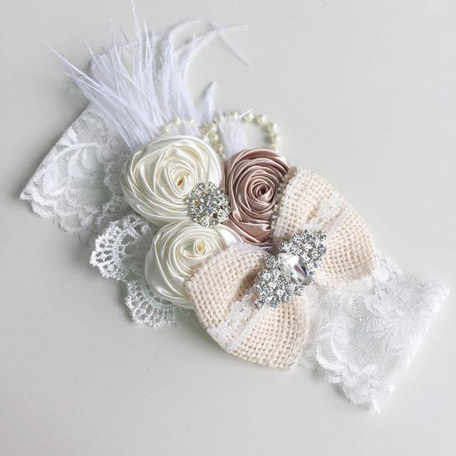 Vintage Flower Headband Baby Girls Headwraps - Woodland Gatherer
