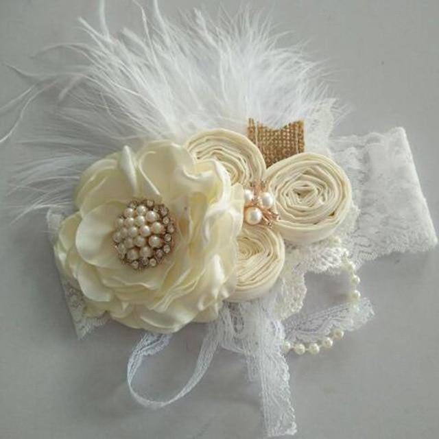 Vintage Flower Headband Baby Girls Headwraps - Woodland Gatherer