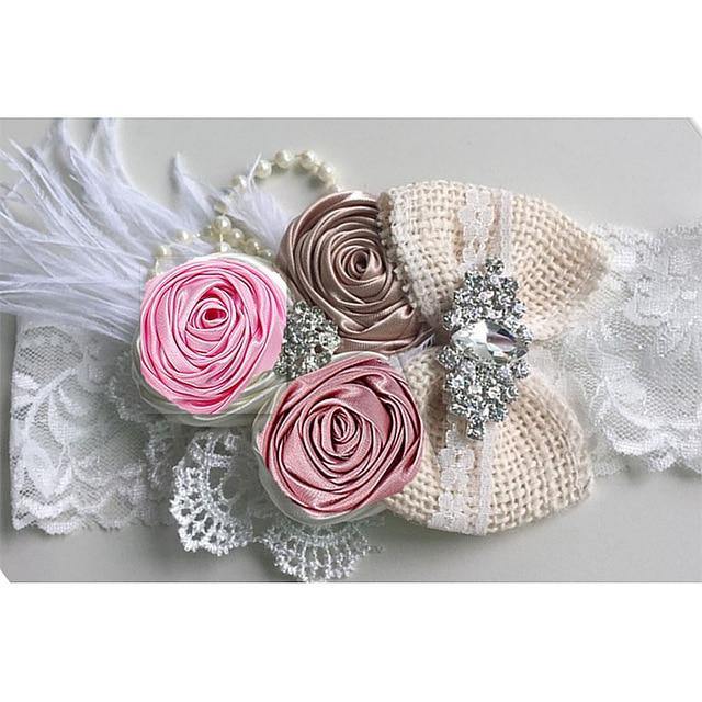 Vintage Flower Headband Baby Girls Headwraps - Woodland Gatherer