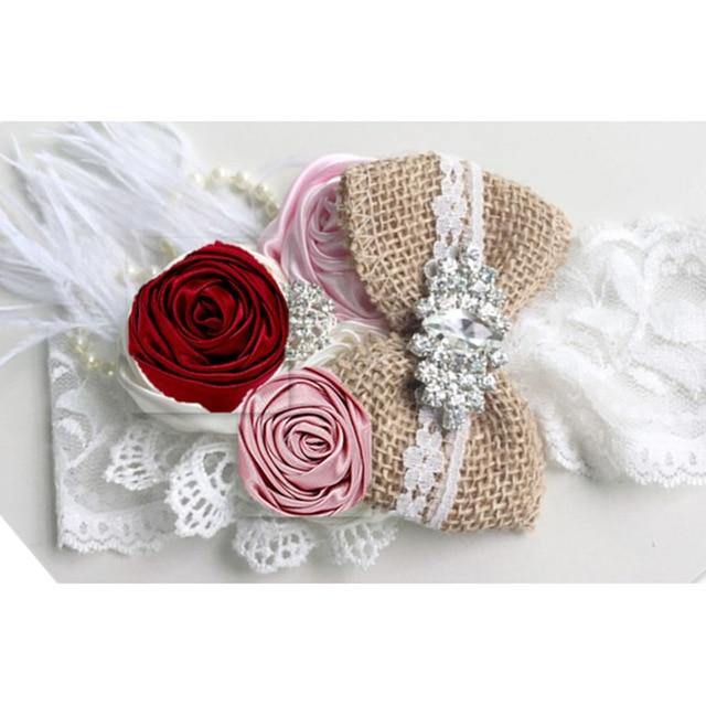 Vintage Flower Headband Baby Girls Headwraps - Woodland Gatherer