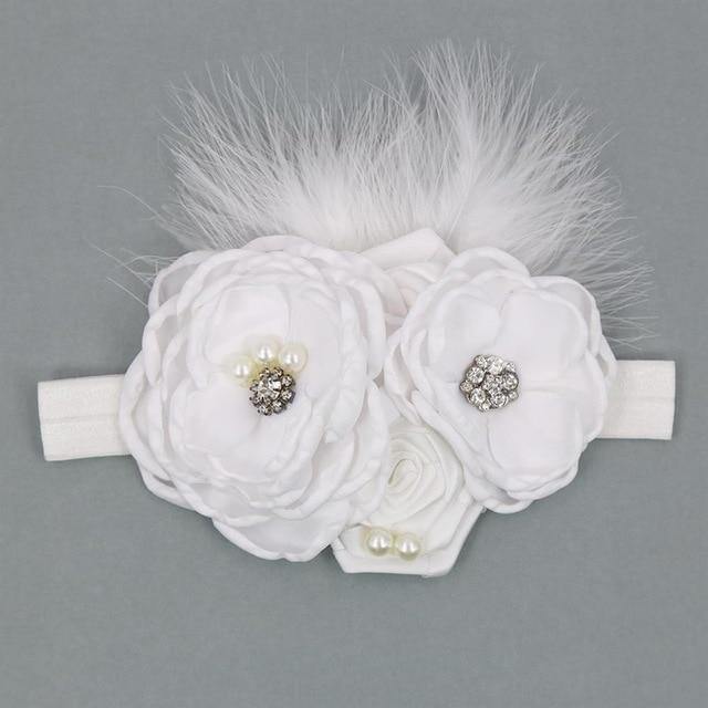 Vintage Flower Headband Baby Girls Headwraps - Woodland Gatherer