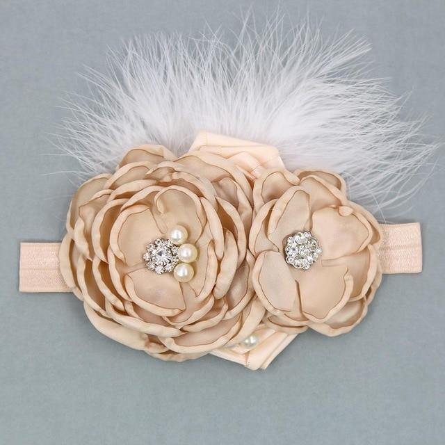 Vintage Flower Headband Baby Girls Headwraps - Woodland Gatherer