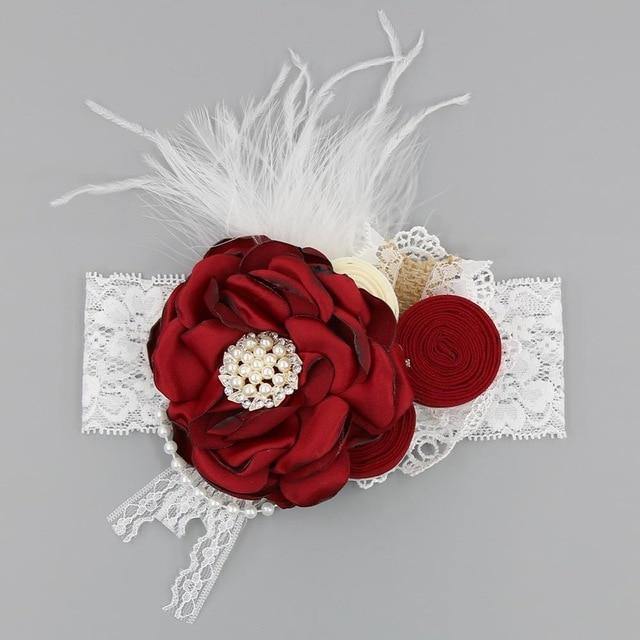 Vintage Flower Headband Baby Girls Headwraps - Woodland Gatherer