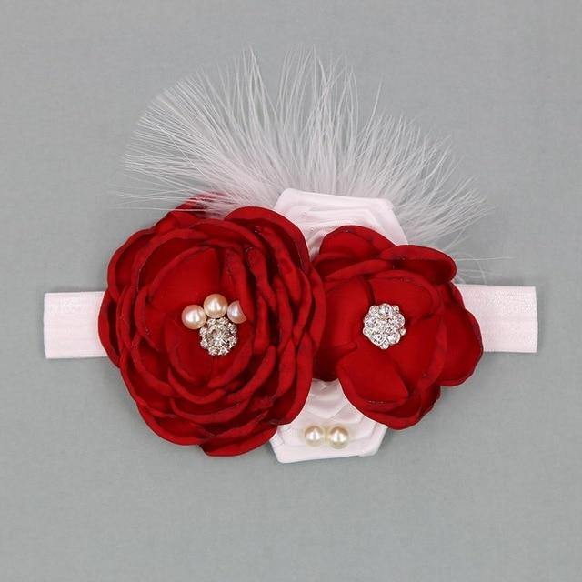 Vintage Flower Headband Baby Girls Headwraps - Woodland Gatherer