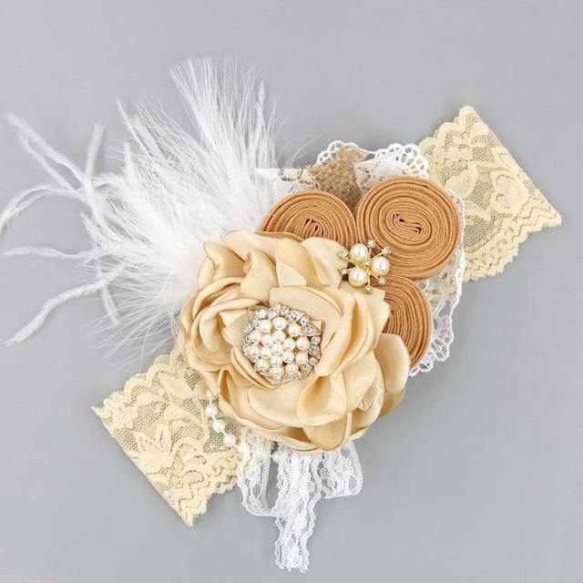 Vintage Flower Headband Baby Girls Headwraps - Woodland Gatherer