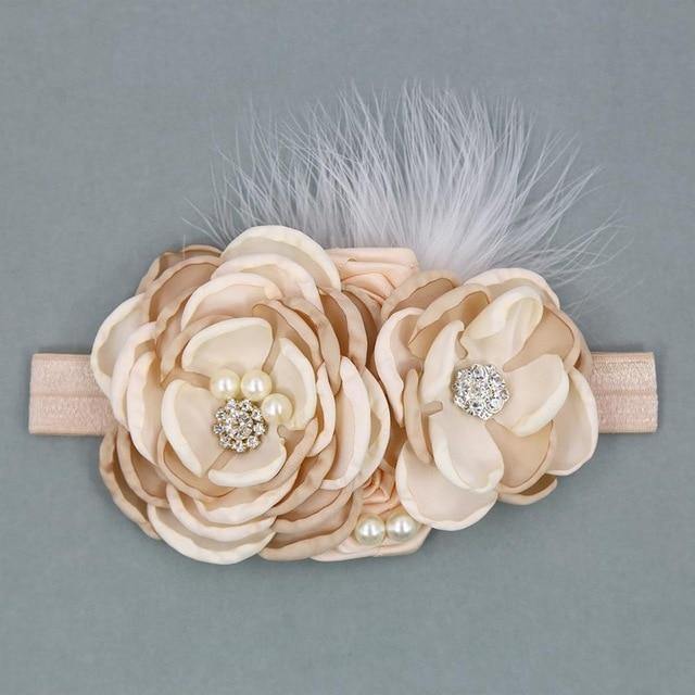 Vintage Flower Headband Baby Girls Headwraps - Woodland Gatherer