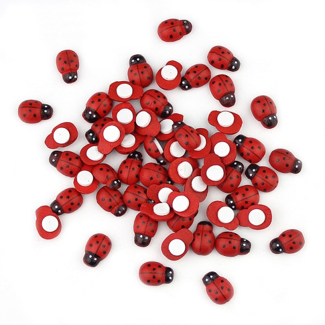 A Loveliness of Ladybug Miniature Wooden Stickers