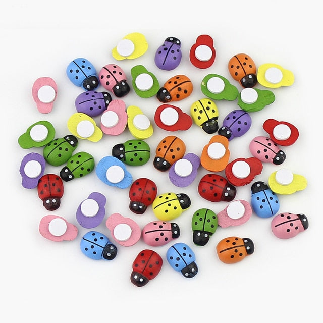A Loveliness of Ladybug Miniature Wooden Stickers