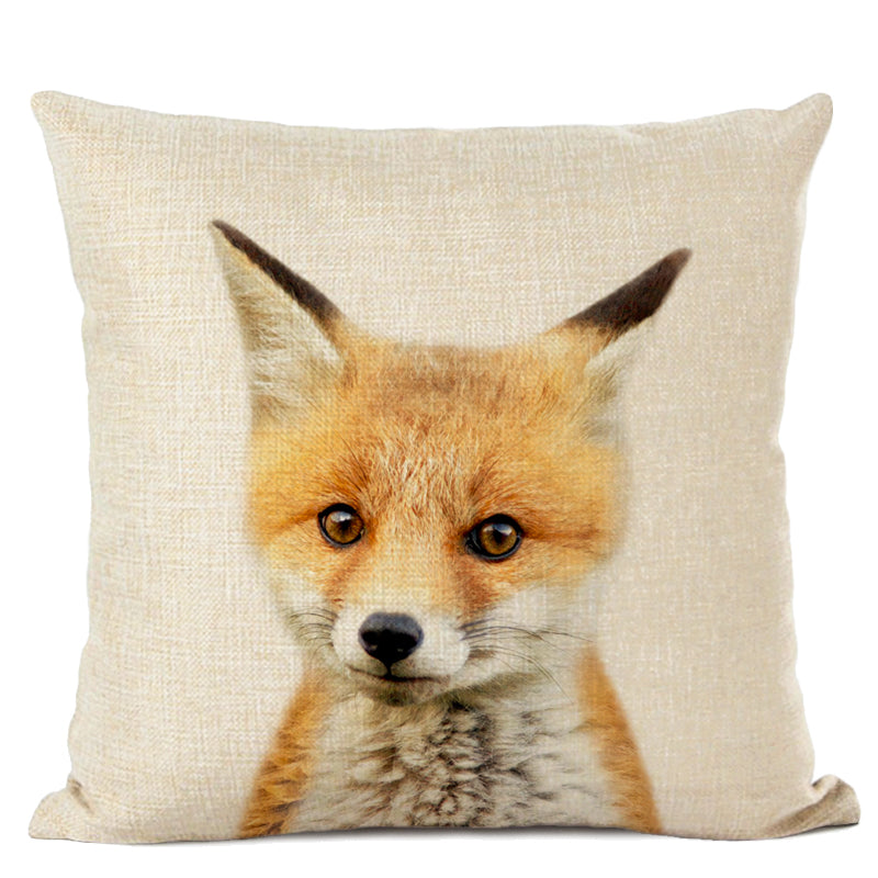 Cute Baby Animals Linen Cushion Covers