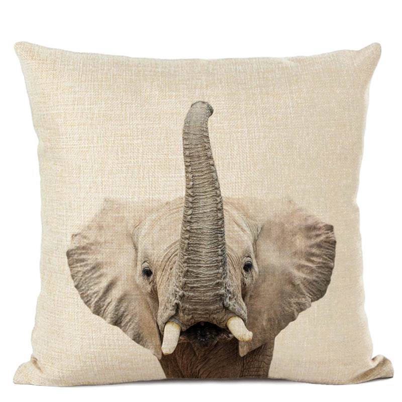 Cute Baby Animals Linen Cushion Covers