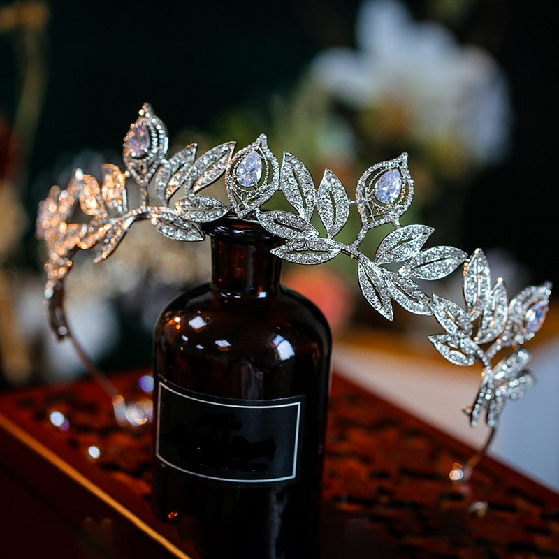 Ginny's Crystal Leaf Crown Bridal Tiara