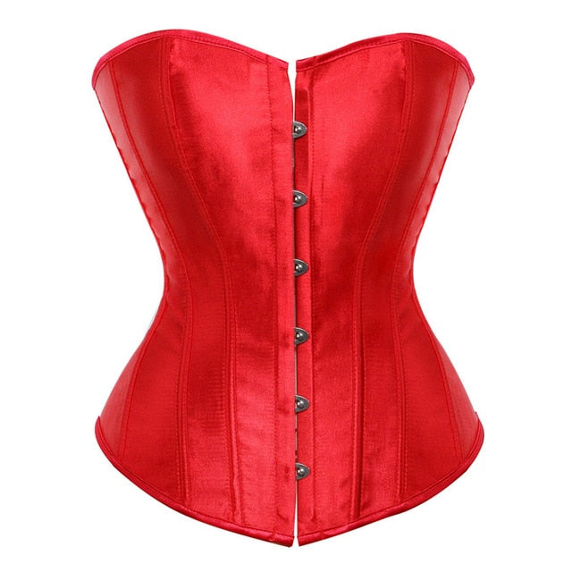 Jewel Tones Satin Lace Up Boned Corsets Ten Colours