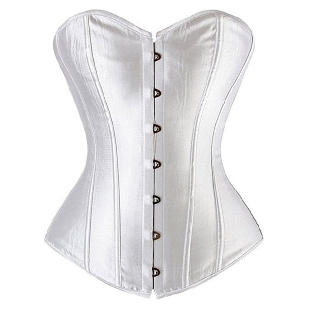 Jewel Tones Satin Lace Up Boned Corsets Ten Colours